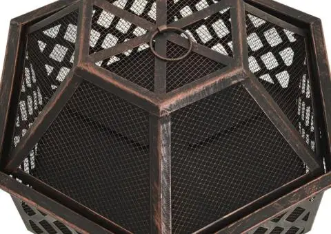 Vatră de foc rustică, cu vătrai 62x54x56 cm oțel, XXL - 5/5