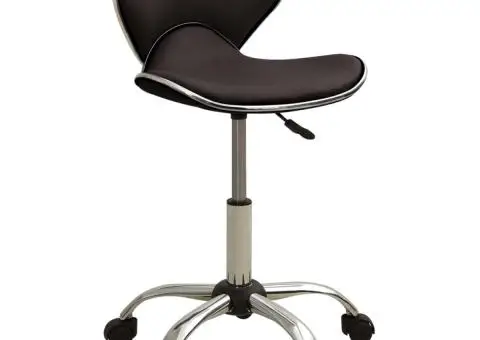 Scaun pentru salon spa, maro, piele ecologică - 1/5