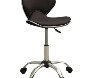 vidaXL Scaun pentru salon spa, maro, piele ecologică