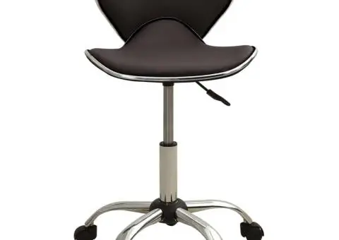 Scaun pentru salon spa, maro, piele ecologică - 2/5