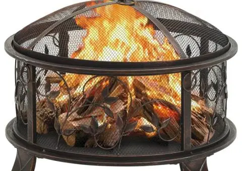 Vatră de foc rustică, cu vătrai, 67,5 cm, oțel, XXL - 3/5