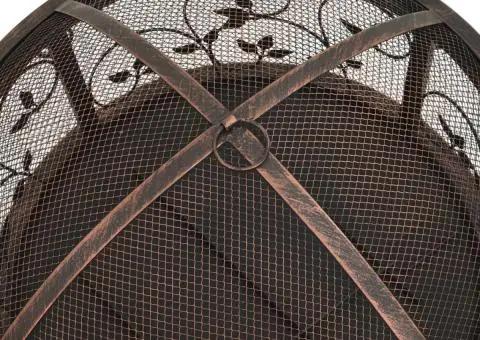 Vatră de foc rustică, cu vătrai, 67,5 cm, oțel, XXL - 5/5