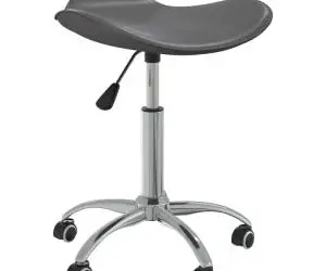 vidaXL Scaun pentru salon spa, gri, piele ecologică