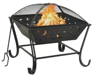 vidaXL Vatră de foc cu vătrai, 62 cm, oțel, XXL