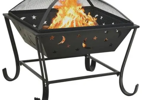 Vatră de foc cu vătrai, 62 cm, oțel, XXL - 2/5