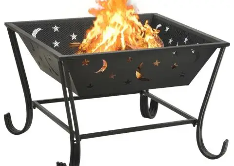 Vatră de foc cu vătrai, 62 cm, oțel, XXL - 4/5