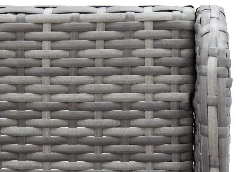 Canapele de colț pentru grădină, 2 buc., gri, poliratan - 5/5