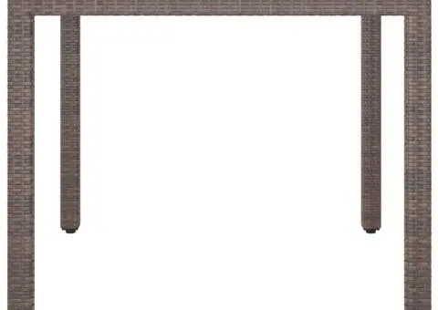 Masă de grădină, maro, 90x90x75 cm, poliratan - 2/5