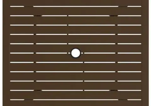 Masă de grădină, maro,81,5x81,5x72 cm, oțel - 3/5