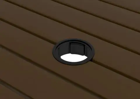 Masă de grădină, maro,81,5x81,5x72 cm, oțel - 4/5