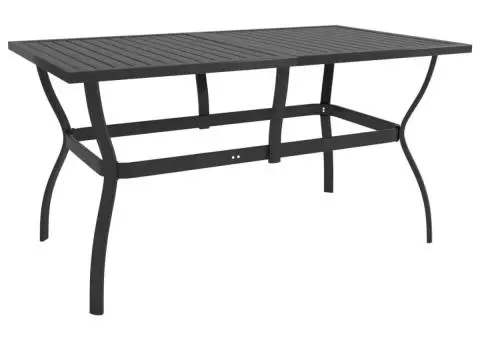 Masă de grădină, antracit, 140 x 80 x 72 cm, oțel - 1/5