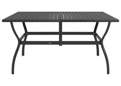 Masă de grădină, antracit, 140 x 80 x 72 cm, oțel - 2/5
