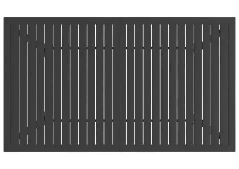 Masă de grădină, antracit, 140 x 80 x 72 cm, oțel - 4/5