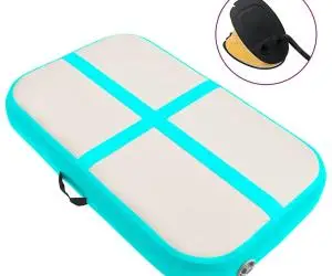 vidaXL Saltea gimnastică gonflabilă cu pompă verde 60x100x10 cm PVC