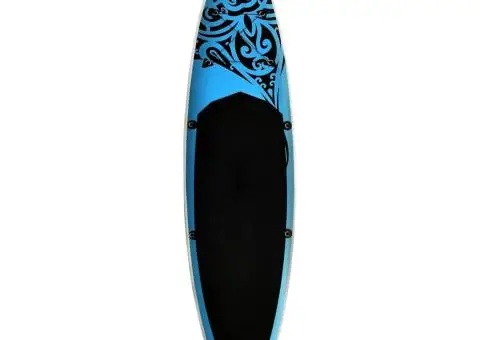 Set de placă SUP gonflabilă, albastru, 305x76x15 cm - 4/5