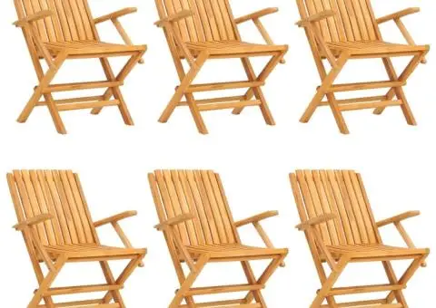 Set mobilier de grădină, 7 piese, lemn masiv de tec - 3/5