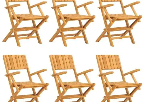 Set mobilier de grădină, 7 piese, lemn masiv de tec - 3/5