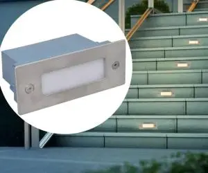 vidaXL Corpuri de iluminat trepte cu LED 44 x 111 x 56 mm, 12 buc.