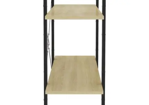 Bibliotecă cu 2 rafturi, stejar sonoma, 80x30x70 cm, PAL - 5/5