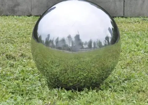 Fântâni sferice de grădină cu LED-uri, 3 piese, oțel inoxidabil - 4/5