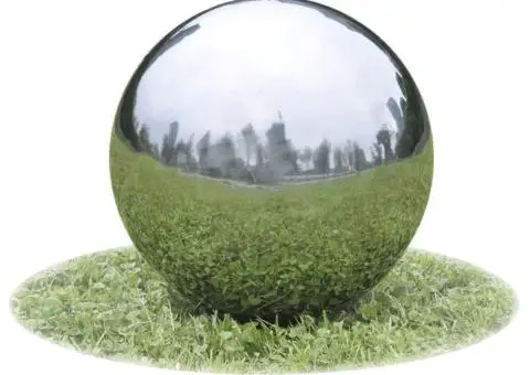 Fântâni sferice de grădină cu LED-uri, 3 piese, oțel inoxidabil - 5/5