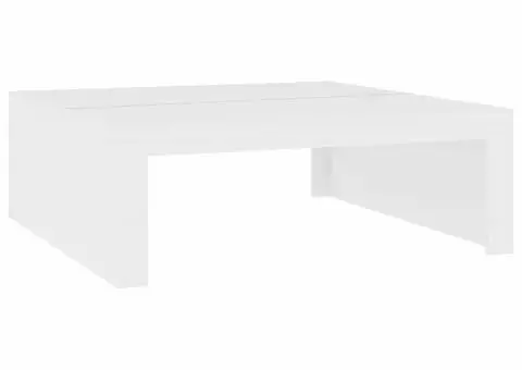 Măsuță de cafea, alb, 100x100x35 cm, lemn prelucrat - 2/5