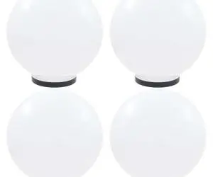 vidaXL Lămpi glob cu LED, 4 buc., 40 cm, PMMA, sferic