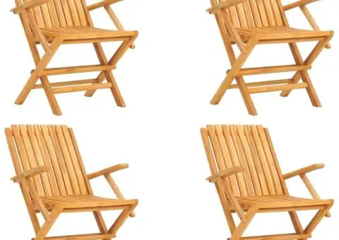 Set masă pentru grădină, lemn masiv de tec, 5 piese - 3/5