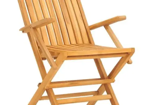 Set masă pentru grădină, lemn masiv de tec, 5 piese - 4/5