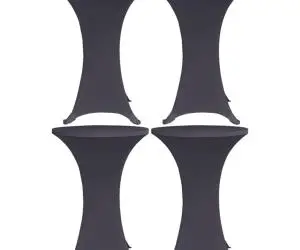vidaXL Husă de masă elastică, 4 buc., antracit, 60 cm