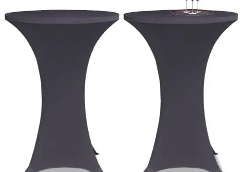 Husă de masă elastică, 4 buc., antracit, 60 cm - 2/5