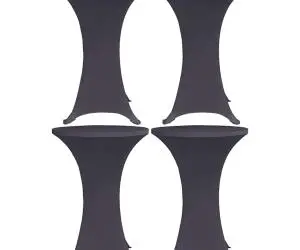 vidaXL Husă elastică pentru masă, 4 buc., antracit, 80 cm