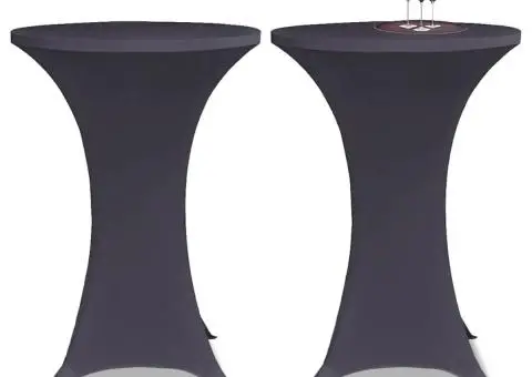 Husă elastică pentru masă, 4 buc., antracit, 80 cm - 2/5