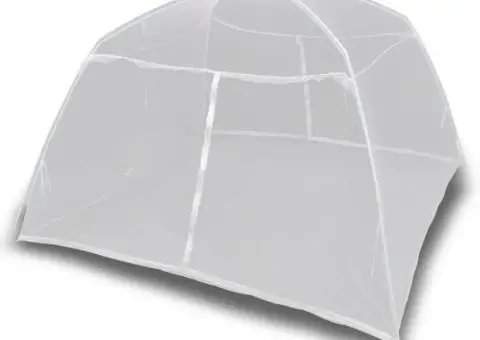 Cort camping, alb, 200x150x145 cm, fibră de sticlă - 1/5