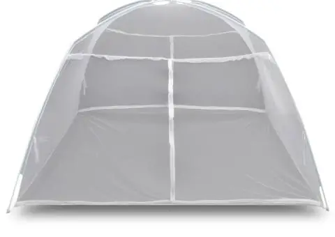 Cort camping, alb, 200x150x145 cm, fibră de sticlă - 2/5