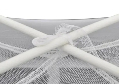 Cort camping, alb, 200x150x145 cm, fibră de sticlă - 4/5