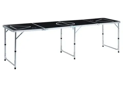 Masă de joc ping pong și bere cu căni și bile, pliantă, 240 cm - 3/5