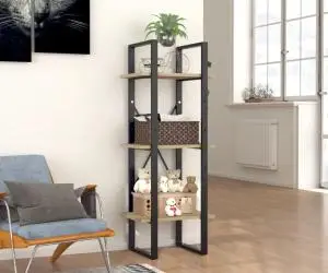 vidaXL Bibliotecă cu 3 rafturi, stejar sonoma, 40x30x105 cm, PAL