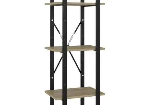 Bibliotecă cu 3 rafturi, stejar sonoma, 40x30x105 cm, PAL - 2/5