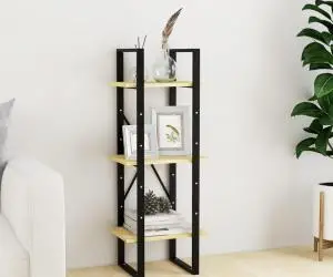 vidaXL Bibliotecă cu 3 rafturi, 40x30x105 cm, lemn masiv de pin