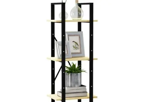 Bibliotecă cu 3 rafturi, 40x30x105 cm, lemn masiv de pin - 4/5