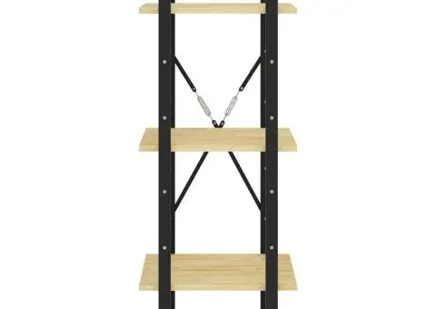 Bibliotecă cu 3 rafturi, 40x30x105 cm, lemn masiv de pin - 5/5