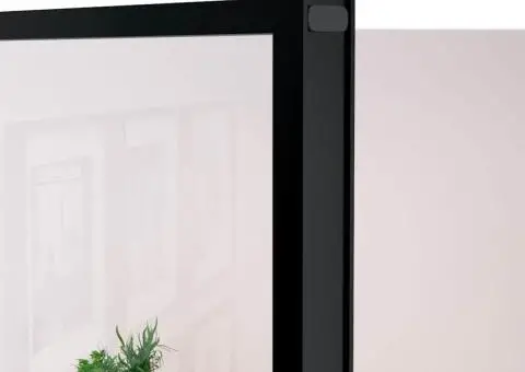 Ușă de interior negru 83x201,5 cm sticlă securiz./aluminiu slim - 5/5