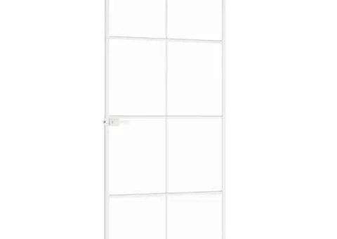 Ușă de interior alb 83x201,5 cm sticlă securiz. / aluminiu slim - 4/5