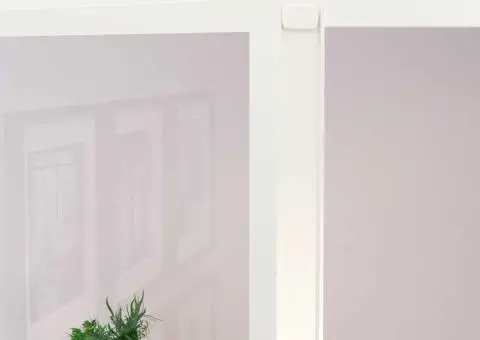 Ușă de interior alb 83x201,5 cm sticlă securiz. / aluminiu slim - 5/5