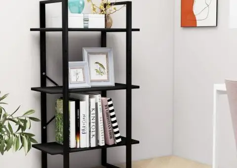 Raft de depozitare, negru, 60x30x105 cm, PAL - 3/5