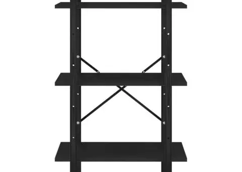 Raft de depozitare, negru, 60x30x105 cm, PAL - 5/5