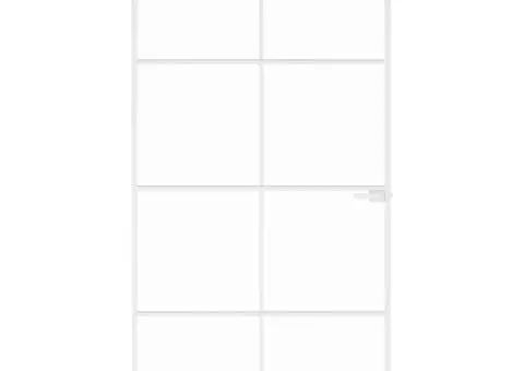 Ușă de interior alb 102x201,5 cm sticlă securiz./aluminiu slim - 3/5