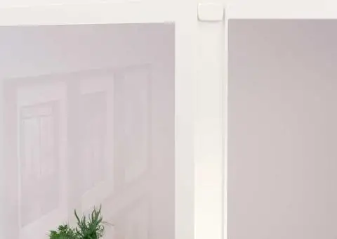 Ușă de interior alb 102x201,5 cm sticlă securiz./aluminiu slim - 5/5