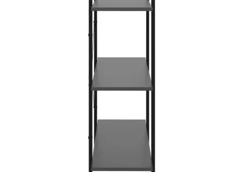 Bibliotecă, gri, 80x30x105 cm, PAL - 4/5